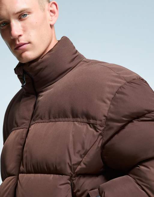 Bershka – Brun, teknisk pufferjacka, 4 av 4