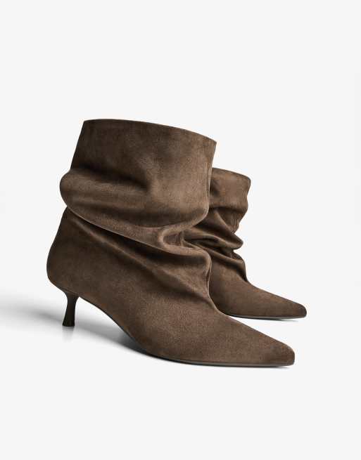 Bershka – Bruna ankelboots med taxklackar och slouchy-stil, 4 av 4