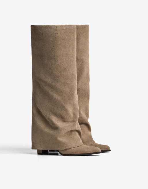 Bershka – Bruna klackboots med byxdesign, 2 av 6