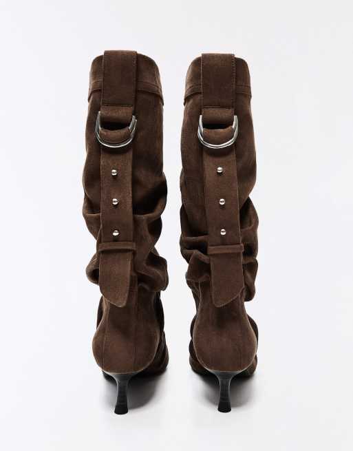 Bershka – Bruna, slouchy ankelboots med klack, 5 av 7