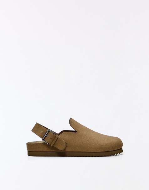 Bershka - Brune clogs med spændedetaljer - view 1