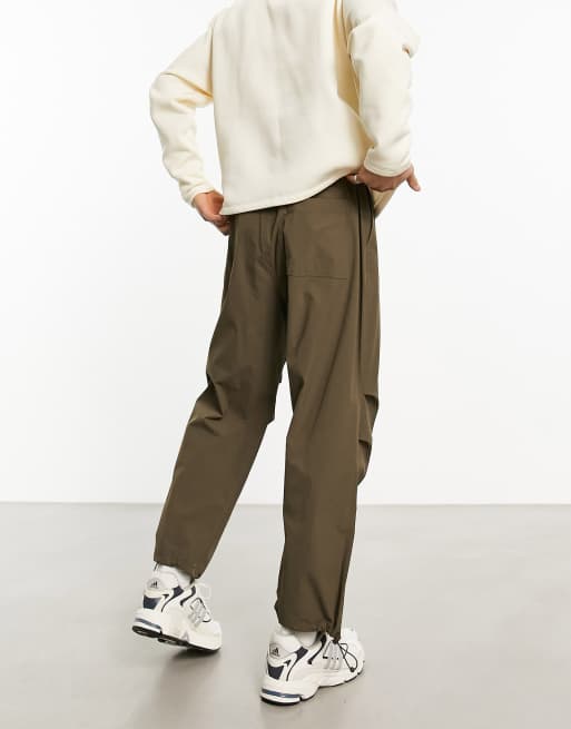 Bershka - Brune faldskærmsbukser i nylon , 2 af 4