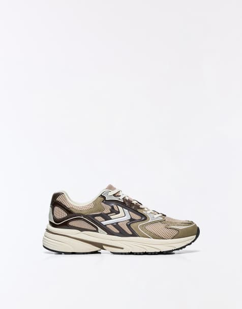 Bershka - Brune sneakers med flere paneler - view 1