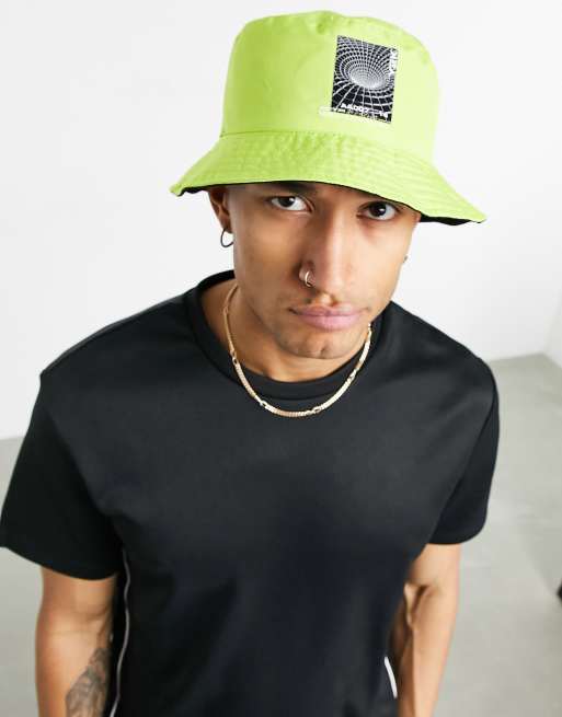 Bershka bucket hat in green ASOS