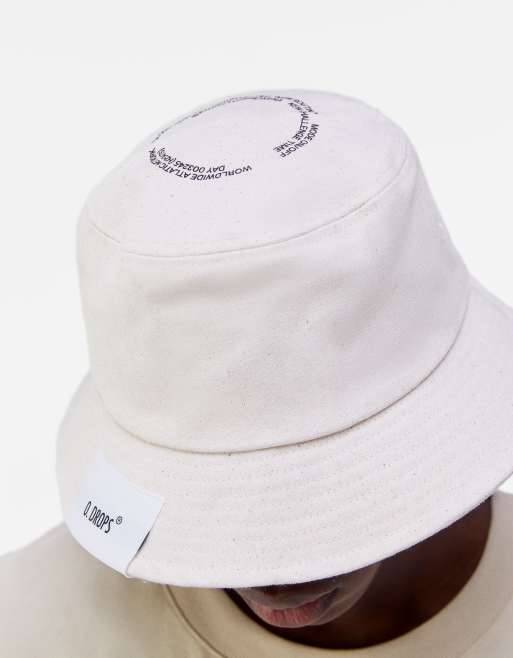 Bershka bucket hat in stone