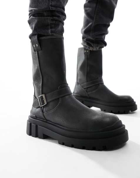 Male platform outlet boots