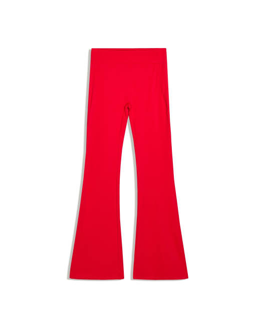 Bershka bukser med svaj i teknisk stof i rød, 2 af 2