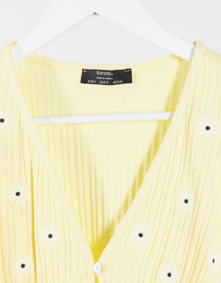 bershka yellow top