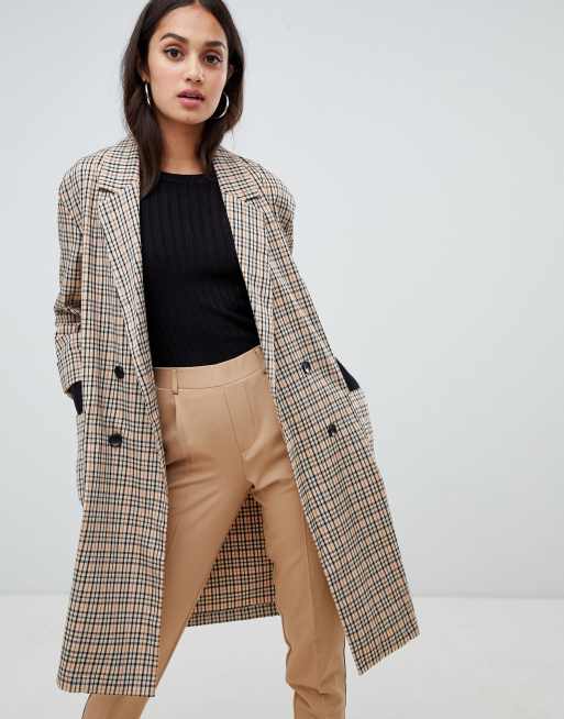 Manteau a best sale carreaux bershka