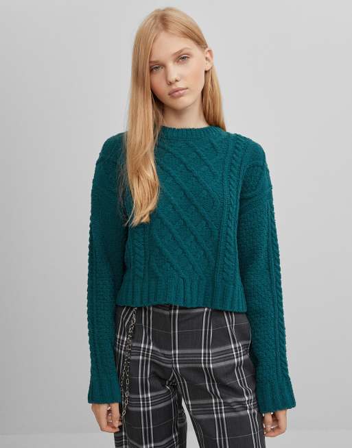 Cable knit shop chenille sweater