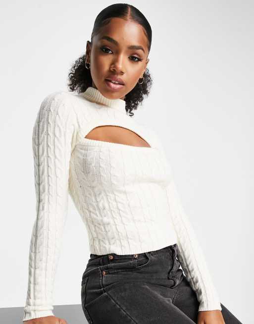 Cut out knit clearance sweater