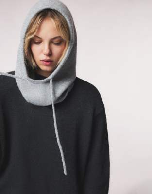 Bershka - Cagoule en maille - Gris