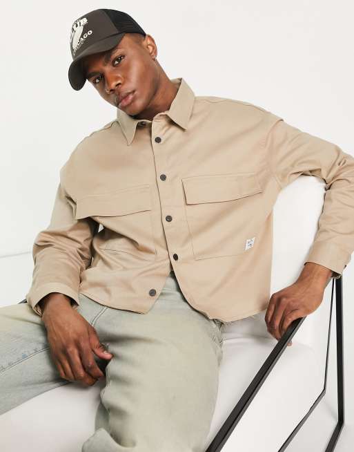 Bershka Camicia corta color cammello ASOS