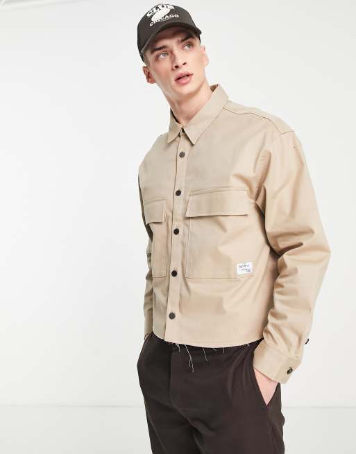 Bershka - Camicia corta color cammello
