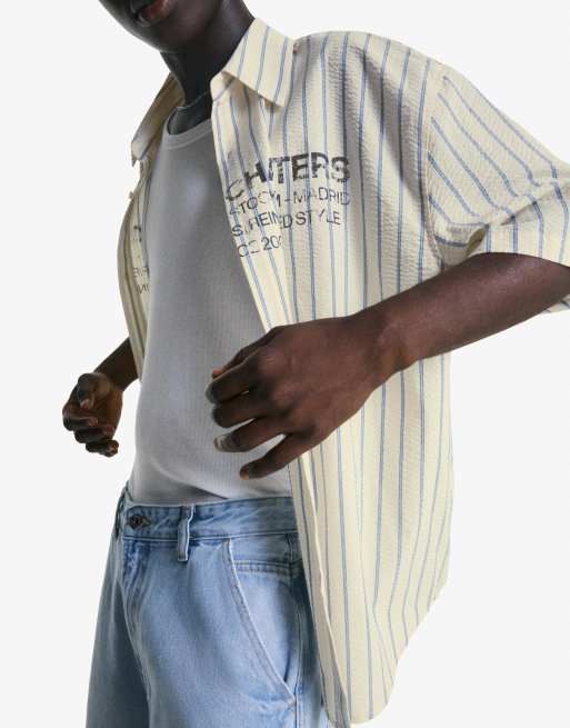 Jeans Camicia Bianca Bershka Bershka Camicia Oversize A Maniche