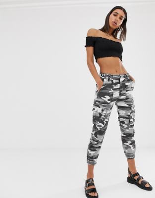 grey camo cargo trousers