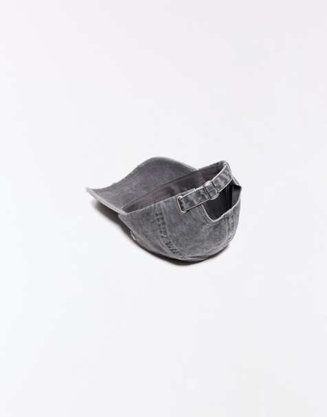 Bershka Cap mit Washed-Effekt in verwaschenem Grau - view 1