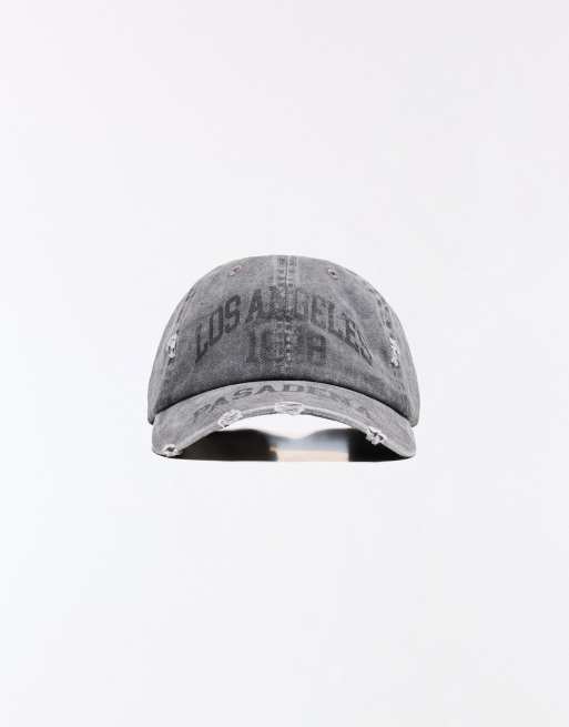 Bershka cappellino effetto slavato grigio slavato, 3 di 4