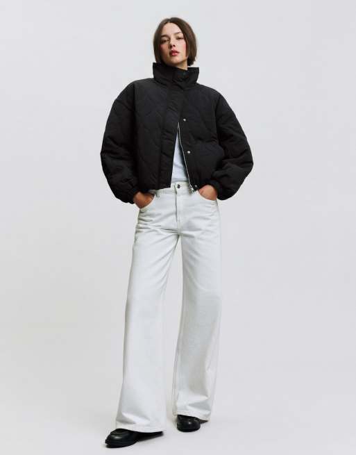 Bershka - Cappotto imbottito nero, 2 di 4