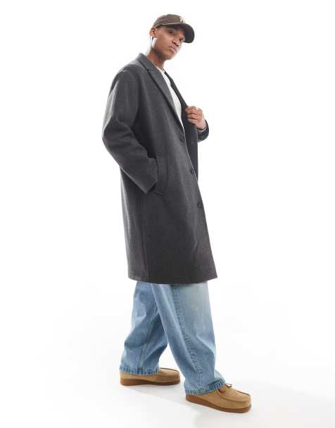 Bershka - Cappotto lungo antracite - view 1