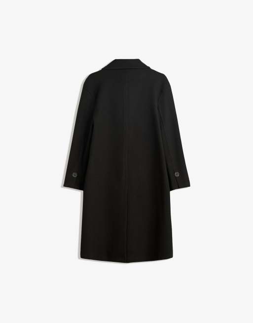 Bershka - Cappotto lungo nero morbido, 4 di 4