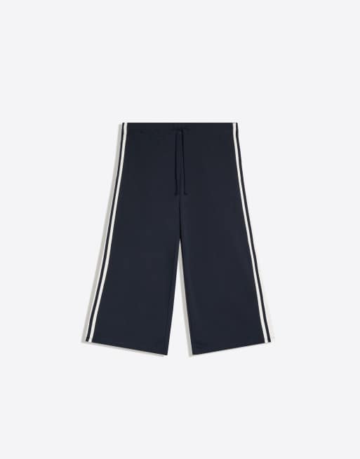 Bershka capri con banda laterale a contrasto navy, 5 di 5