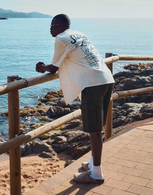 Bershka - Cargo bermudashort met wijde pijpen in zwart, 4 van 4