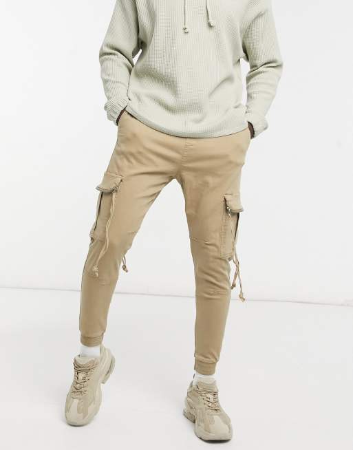 Tan cargo joggers new arrivals