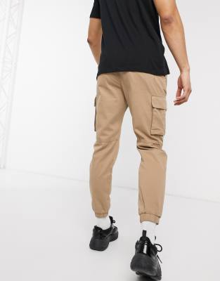 beige cargo joggers