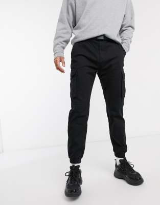 bershka black cargo pants