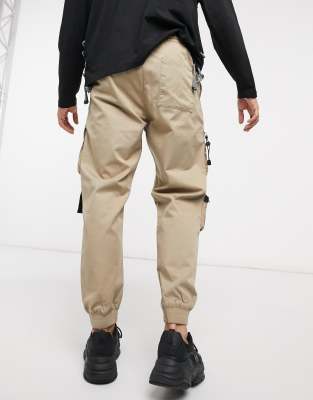 beige cargo joggers