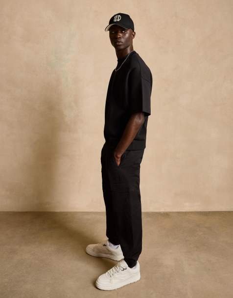 Bershka - Cargo-joggingbroek in zwart - view 1