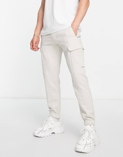 Bershka CargoJogginghose in Grau ASOS