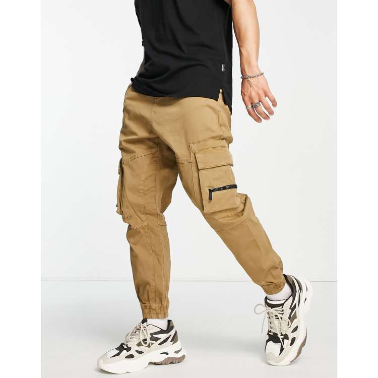 Pantalon Cargo Homme Beige