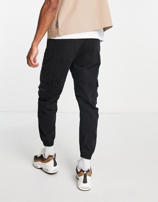 Jack & Jones Intelligence loose fit ripstop cargo pants in brown