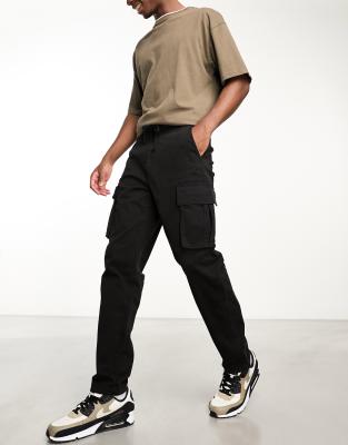 Bershka Cargo Pants In Black