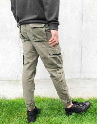 black khaki cargo pants