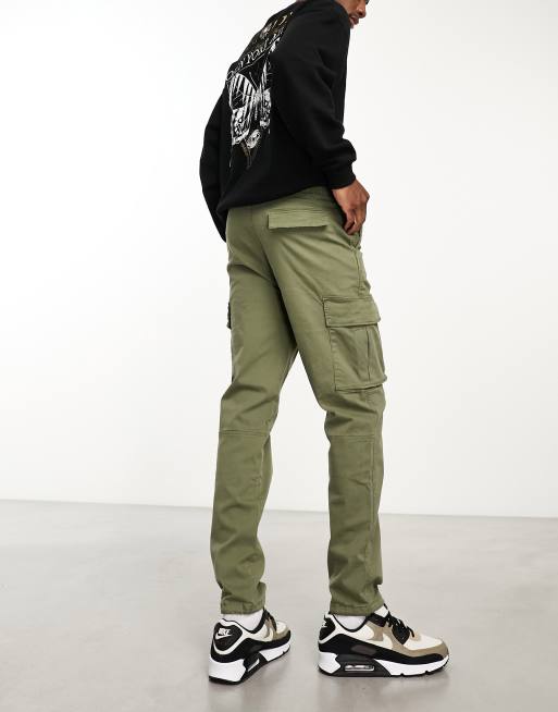 Bershka cargo pants in khaki, 2 of 4