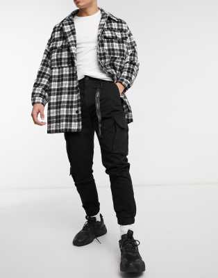 bershka cargo pants with chain
