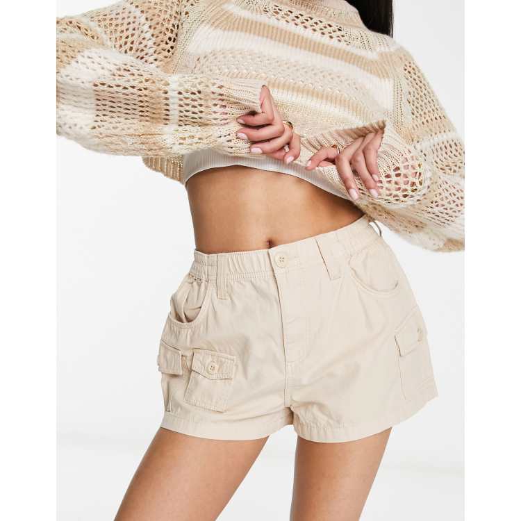 Womens beige sale cargo shorts