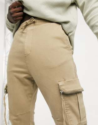 tan cargo sweatpants