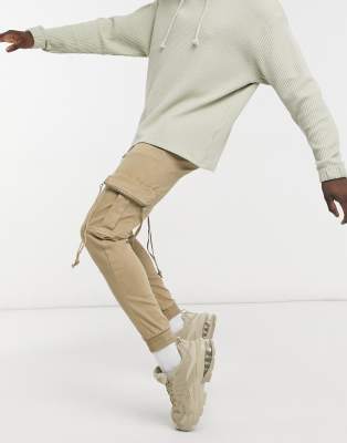 tan cargo sweatpants