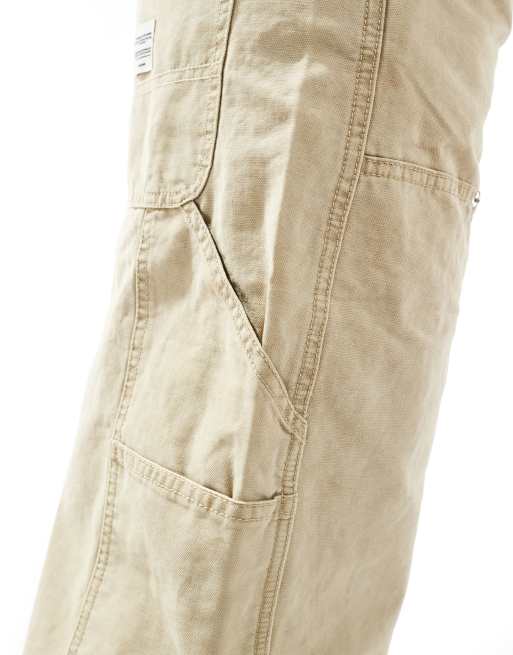 Bershka carpenter pants in brown