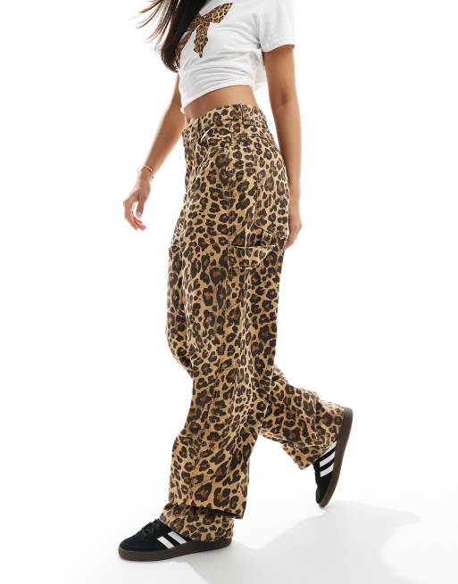 Jeans leopardati bershka store