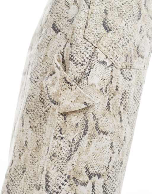 Bershka carpenter pants in snakeskin print, 5 of 5
