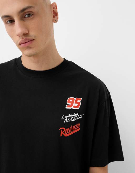 Bershka Cars T-shirt a maniche corte nera ASOS