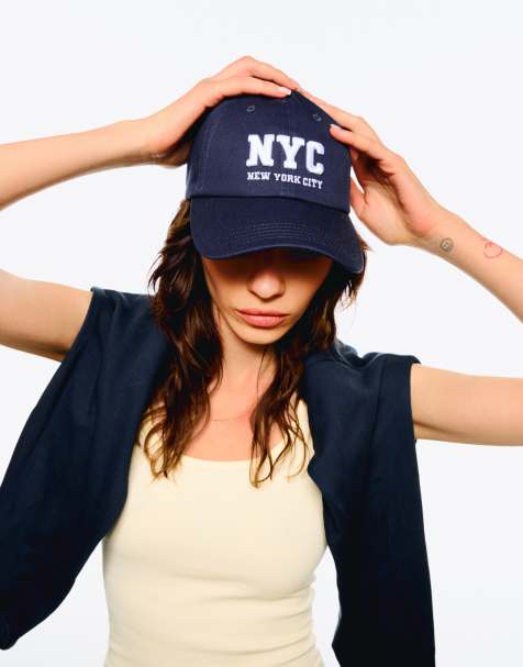 Bershka - Casquette à broderies - Bleu - view 1