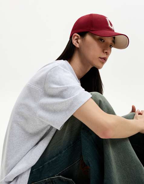 Bershka - Casquette à broderies - Bordeaux - view 1