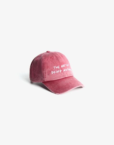 Bershka - Casquette à broderies - Bordeaux - view 1