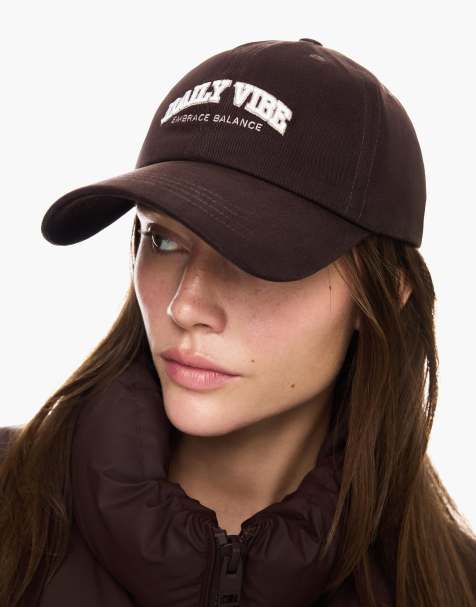 Bershka - Casquette à broderies - Marron - view 1